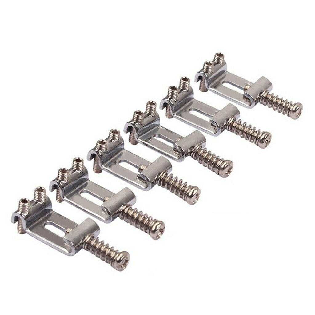 6x 10.5 Mm Metal Nickel Tremolo Bridge Saddle Set for ST Guitar Accessories