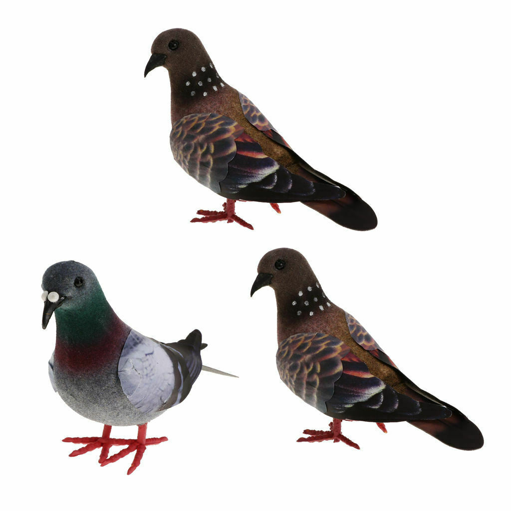 3x Faux Artificial Foam Doves Birds Wedding Decorations Venue Ornaments