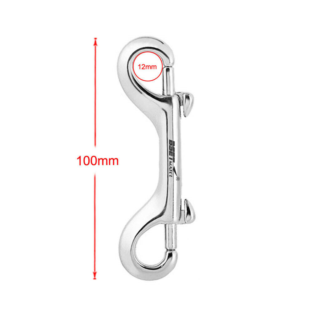 100mm Double Dual Ended Bolt Snap Hook Diving Marine Paddle Accs Equipment