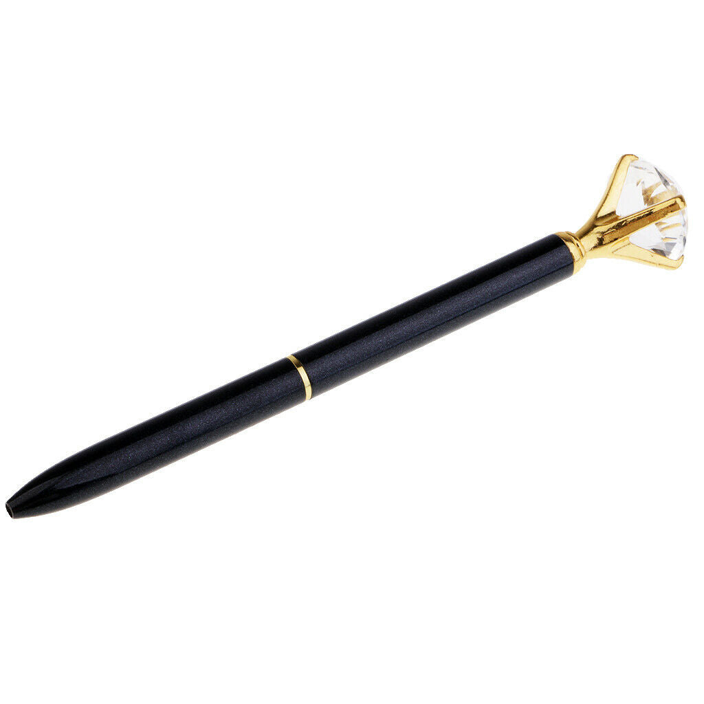 Rhinestone Ballpoint Pen High-end Metal Pen Ballpoint Pen  Black