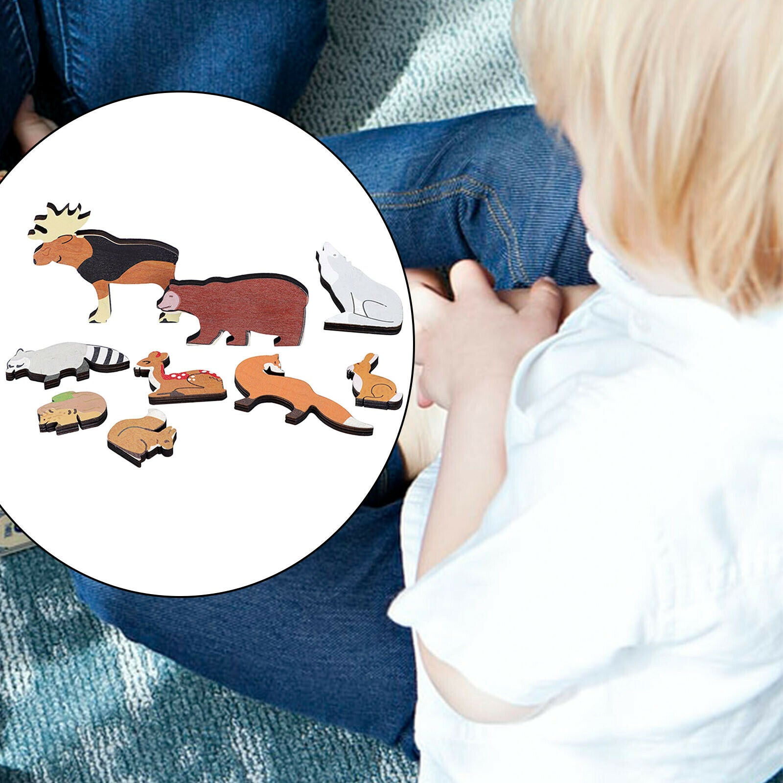 Wooden Animal Jigsaw Animal Puzzle kids Toys Children Educational Learning
