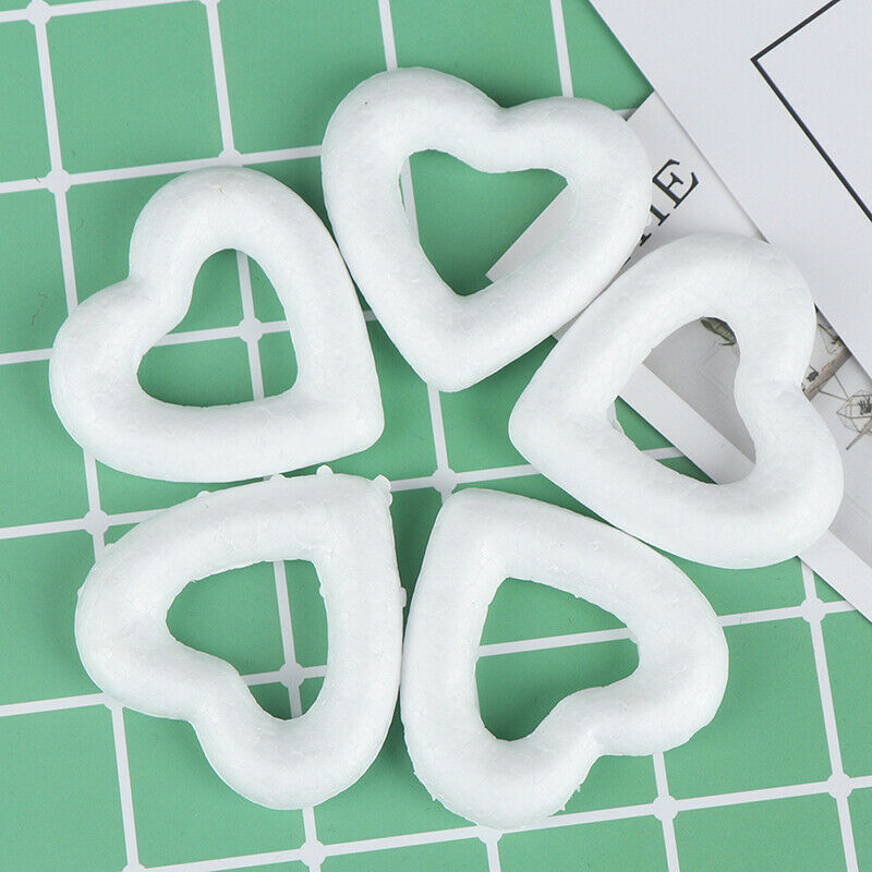 5PCS DIY White Heart Polystyrene Styrofoam Foam Ball For Christmas Orname.l8