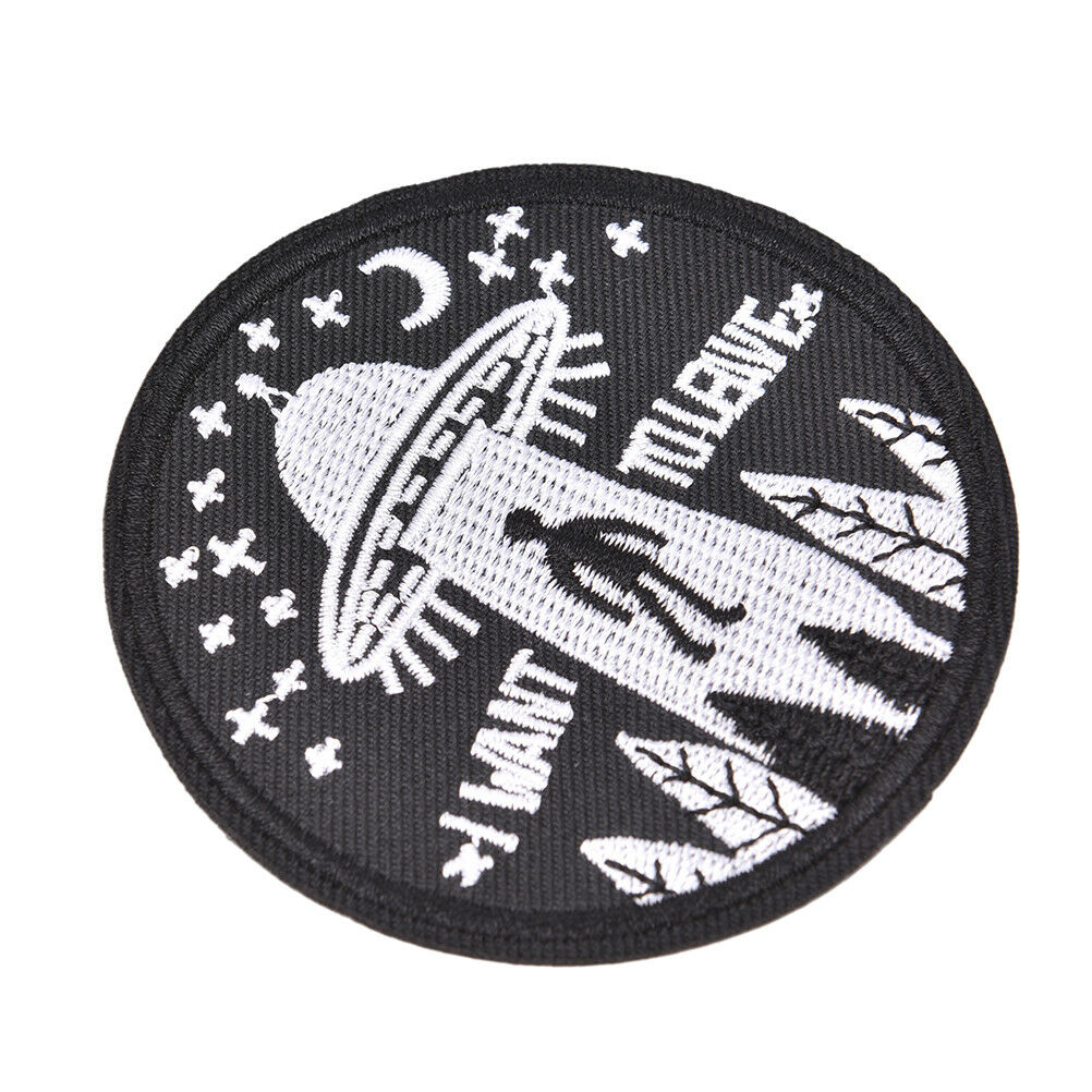 embroidery flying saucer UFO iron on patch badge hat jeans fabric applique.l8