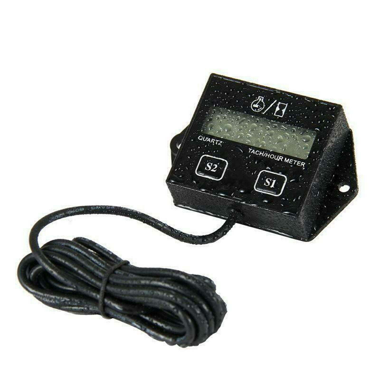 1PC Tiny Tach Digital Hour Meter/Tachometer for Marine Spark Mower Engine Motor