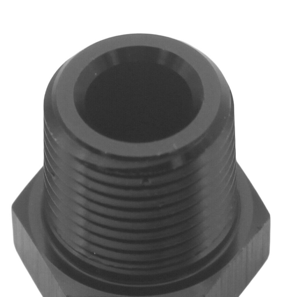 Aluminum 3/8" NPT to 1/8" NPT Pipe Bushing Straight Adapter Reducer Black