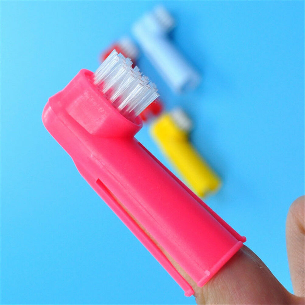 Super Soft Pet Finger Toothbrush Dog Cat Brush Addition Bad Breath Tart.l8