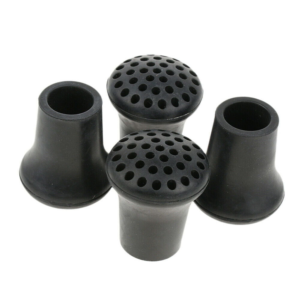 4 Pcs Crutch Ferrules Rubber Ends Hiking Walking  Mountaineering Stick Cover