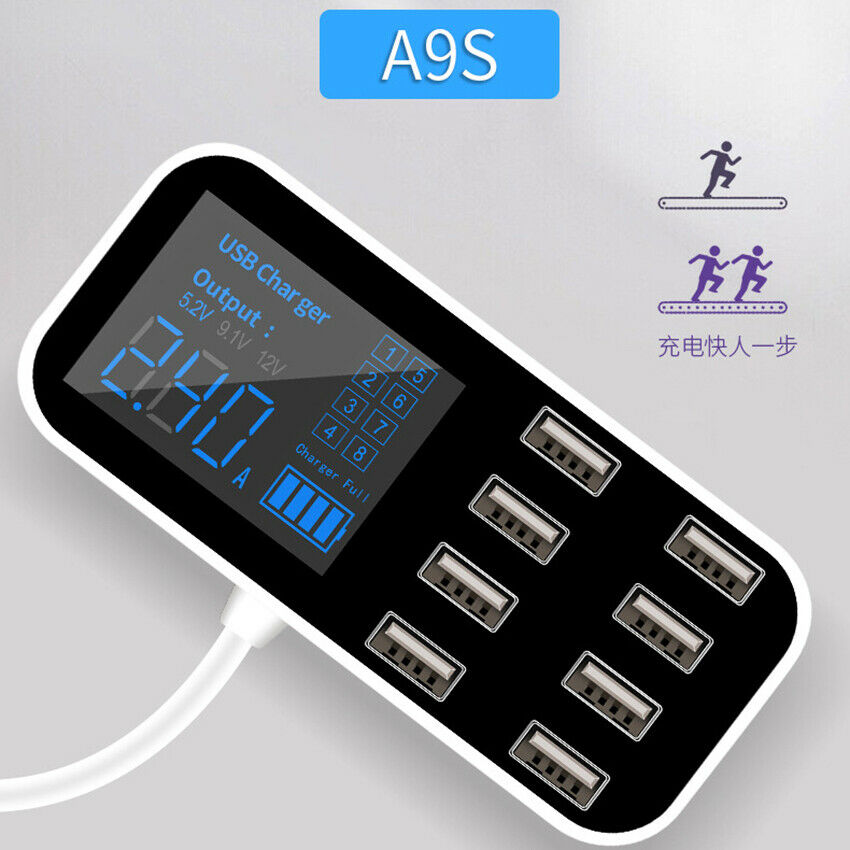 Car display mobile phone charger Super USB charging car 8 port USB Universal