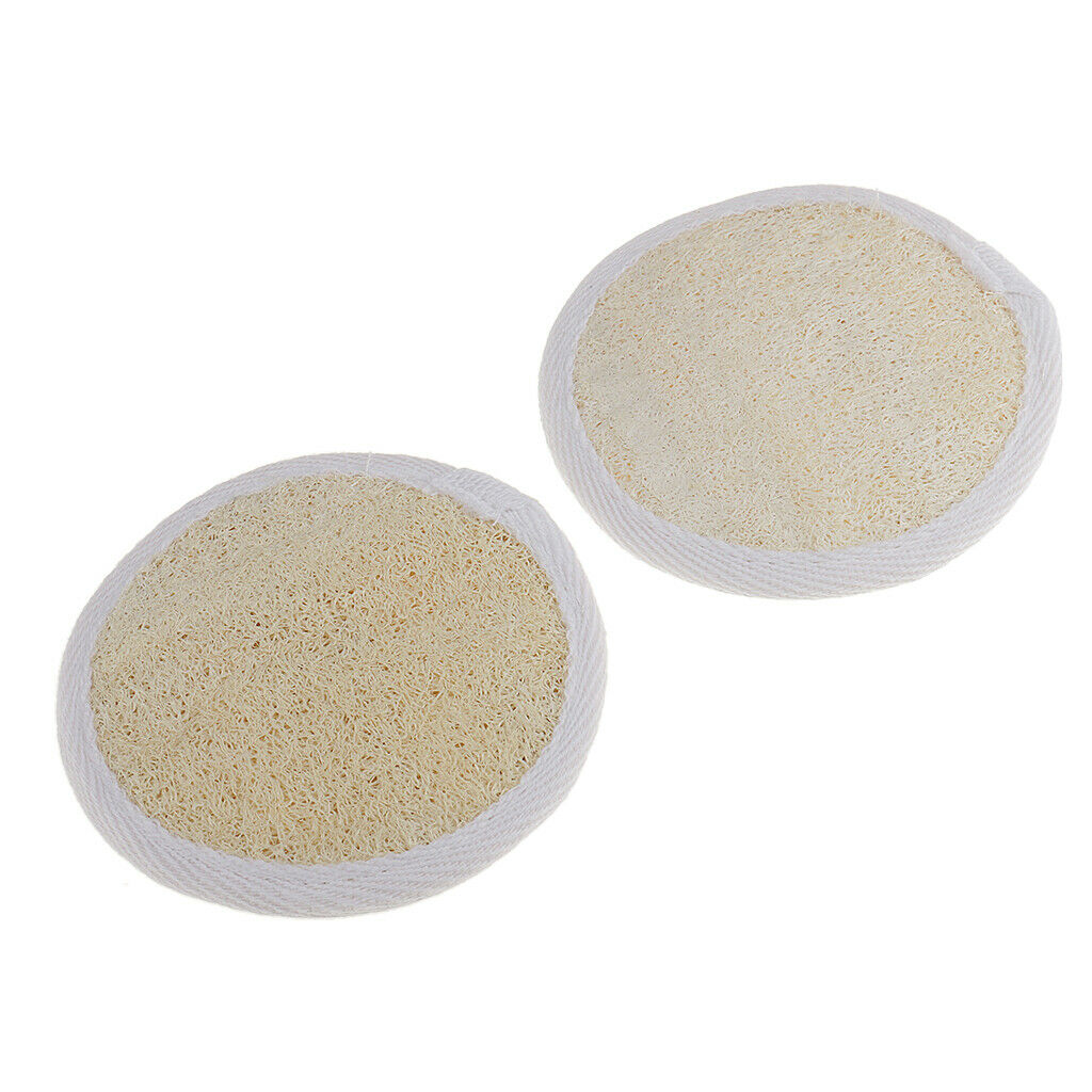 2pcs/set Loofah Luffa Sponge Scrubber Pads Facial Pore Blackhead Cleansing