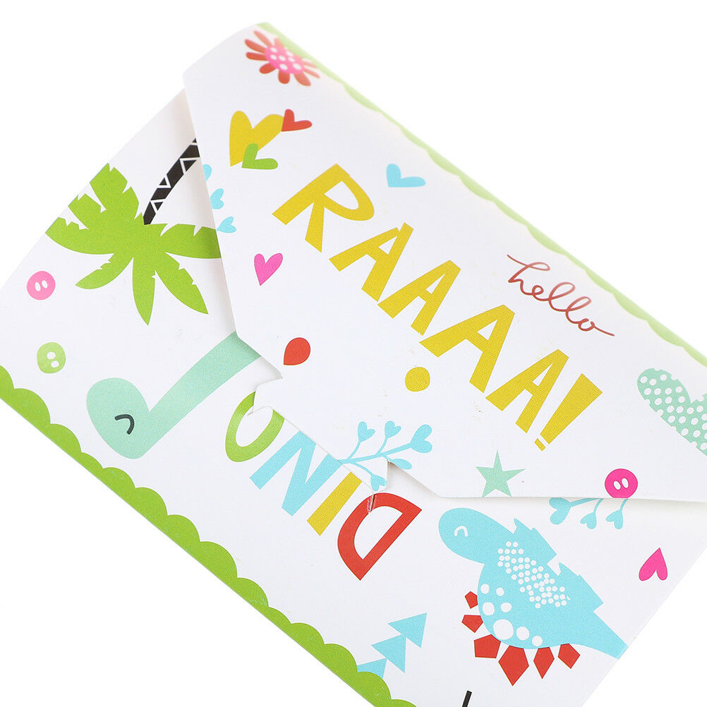 12pcs Dinosaur invitation cards dinosaur cards kids birthday party invitatioBDD