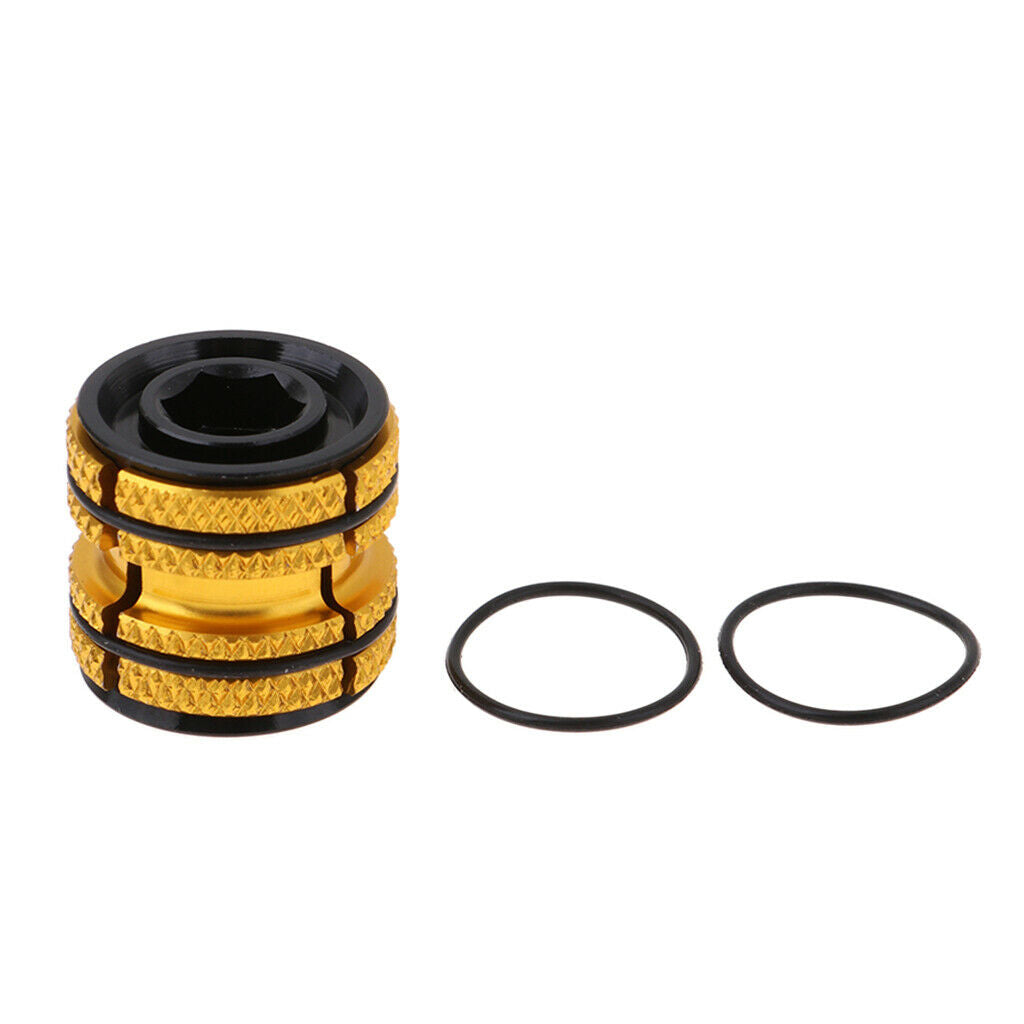 Bike Aluminum Alloy Fork Headset Key 1 1/8 Expander Plug Star Nut  Golden