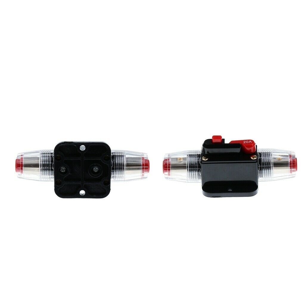 3X 12V-24V Car Audio Inline Manual Reset Circuit Breaker Fuse Switch 20AMP