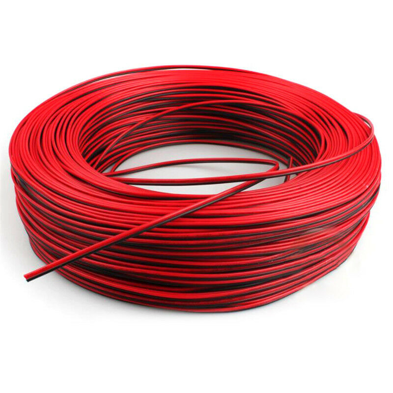 2Pin 10M Car Motorcycle Electric Wire Cable Red/Black Connector For Led Lig SJ