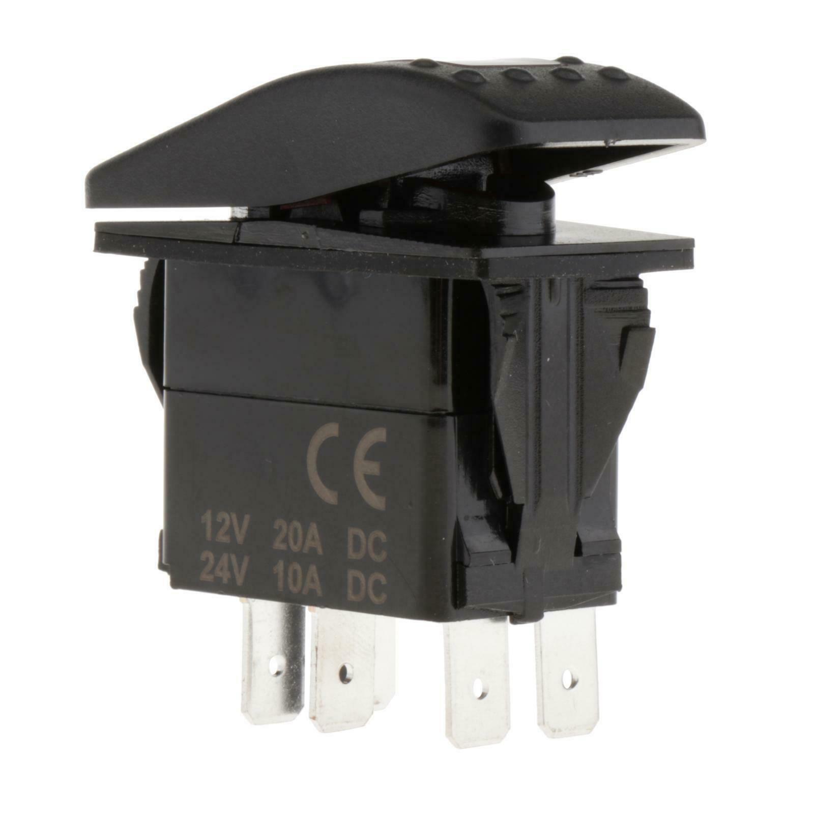 Heavy Duty LED Toggle Horn Switch Momentary ON / Off 5Pin Speaker Button