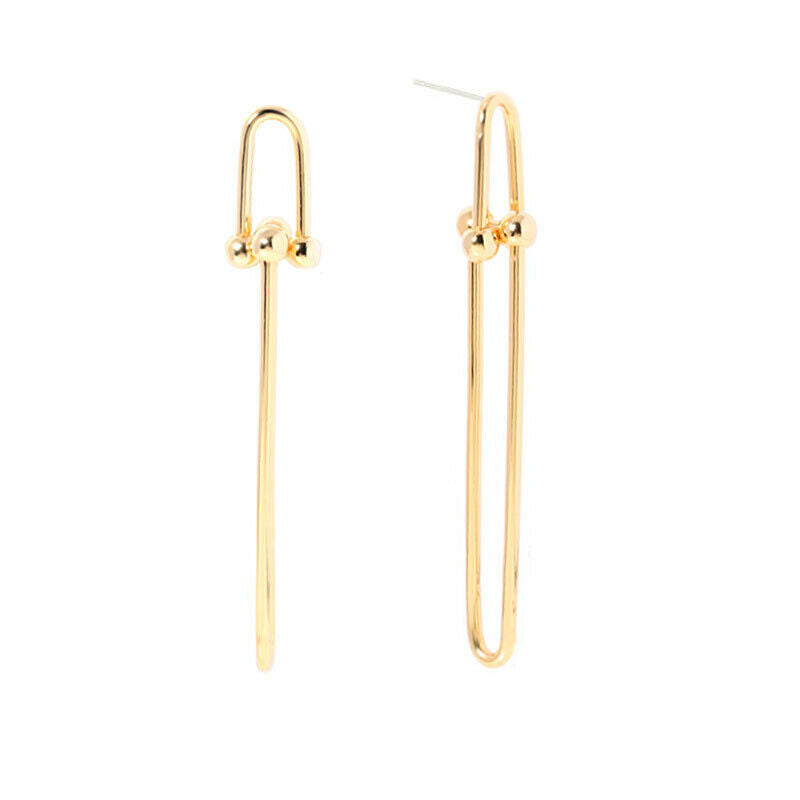 Simple Long Stud Earrings for Women Jewelry Ear Threader Puncture Earrings M FT