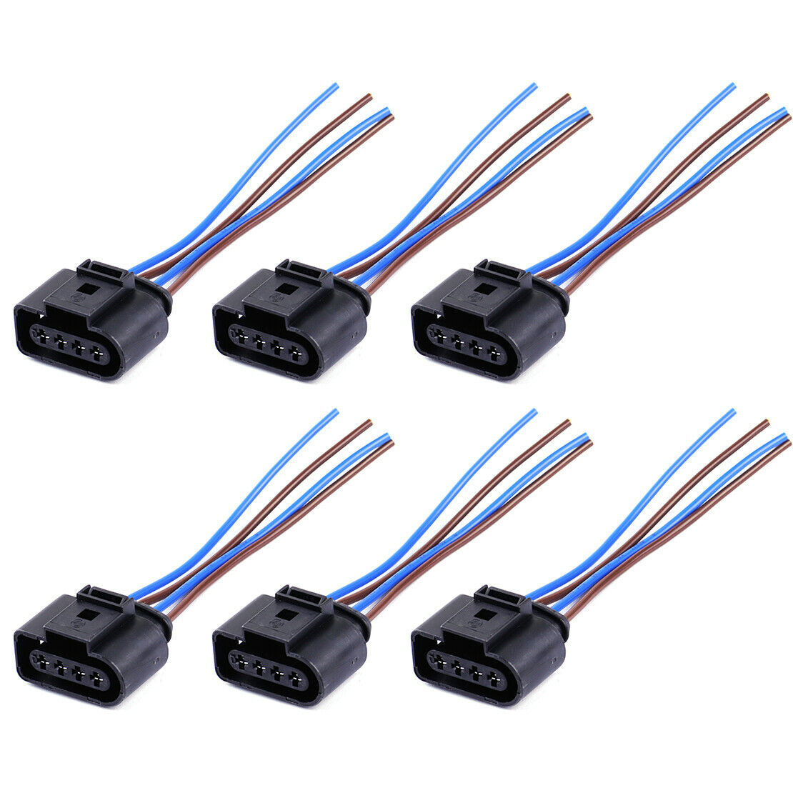 6x Ignition Coil Wire Harness Connector Plug 1J0973724 fit Audi VW Passat An