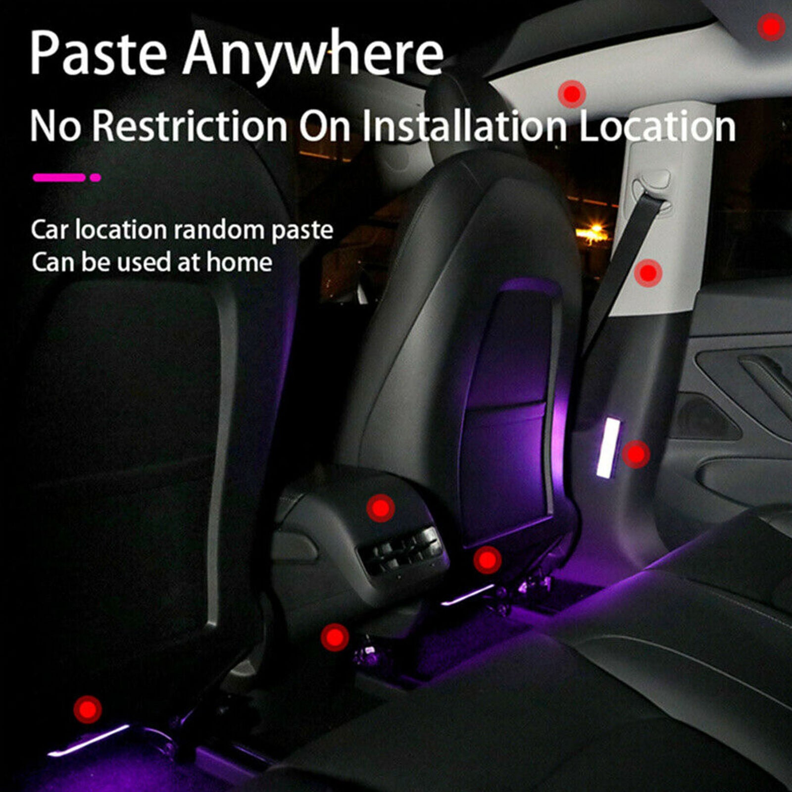 RGB LED Car Interior Accessories Floor Decorative Atmosphere Lamp Ambient Light