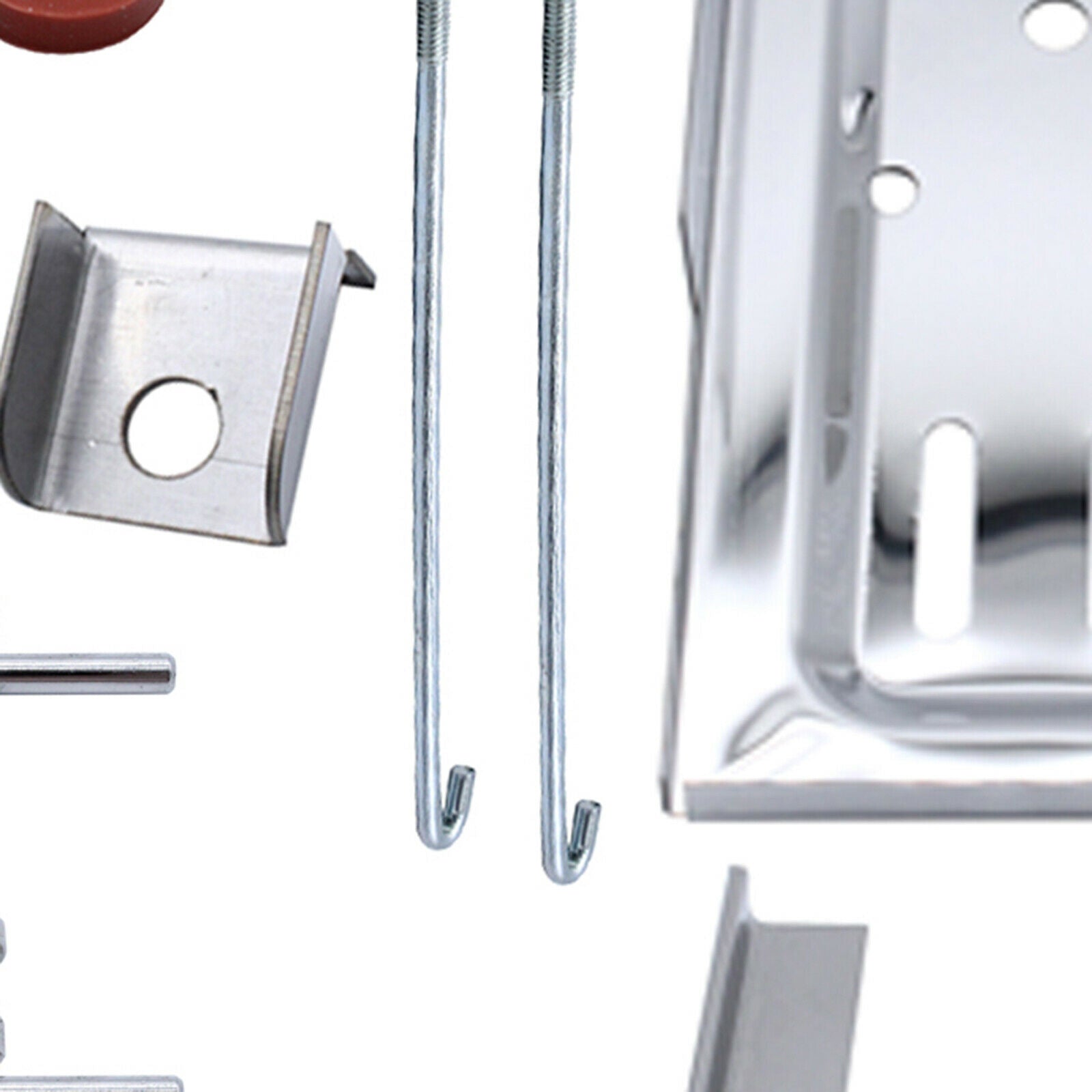Battery Tray Kit Adjustable Polished Hold Down Clamp Bracket Car Accessories