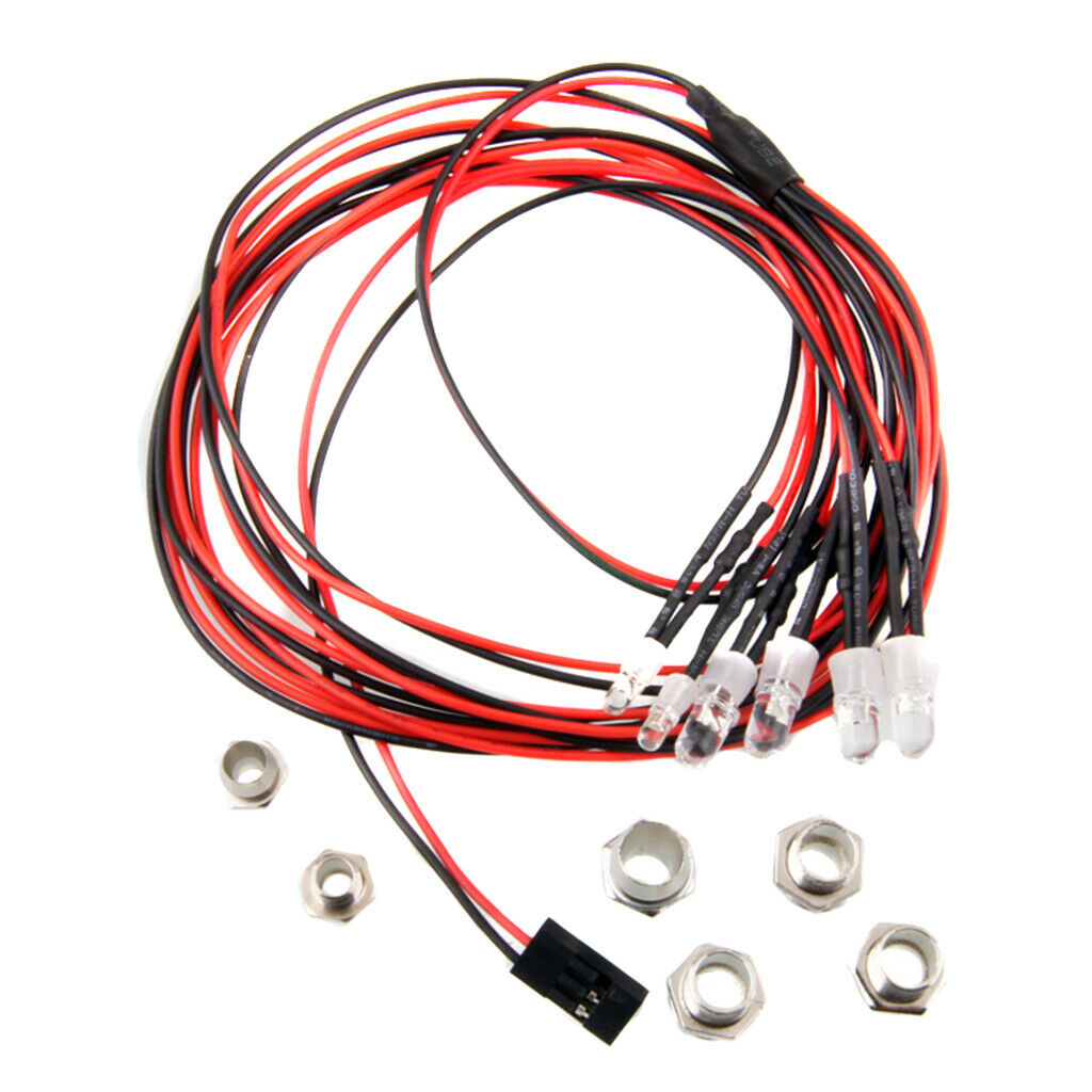 6pc RC Headlight Taillight Accessory for 1/5 1/8 1/10 1/12 1/16 Truck Models