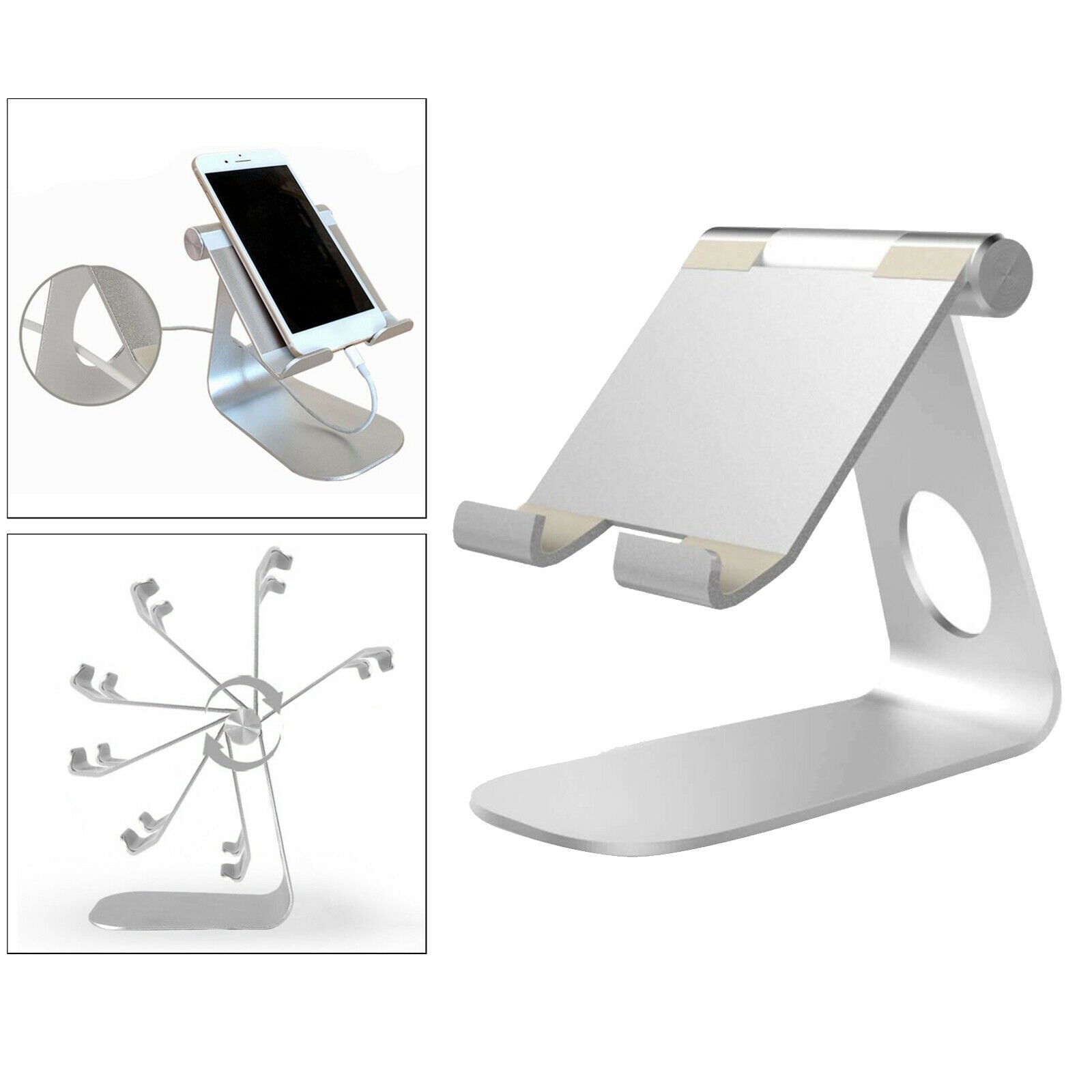 Portable Folding Metal Smart Phone Rack for Home Office Tabletop Decor Gift