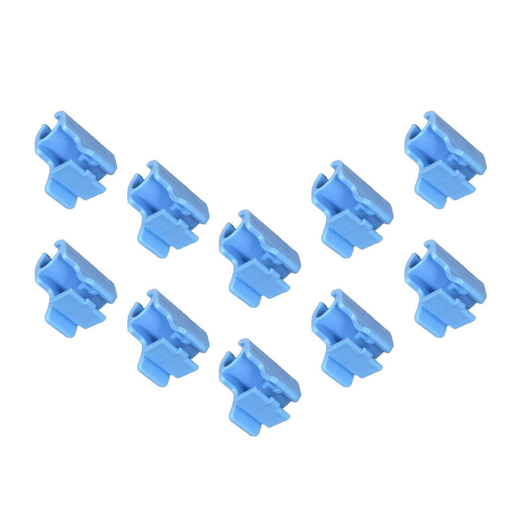 10Pcs Pipe Clamps for Fixing Greenhouse Film Netting Blue