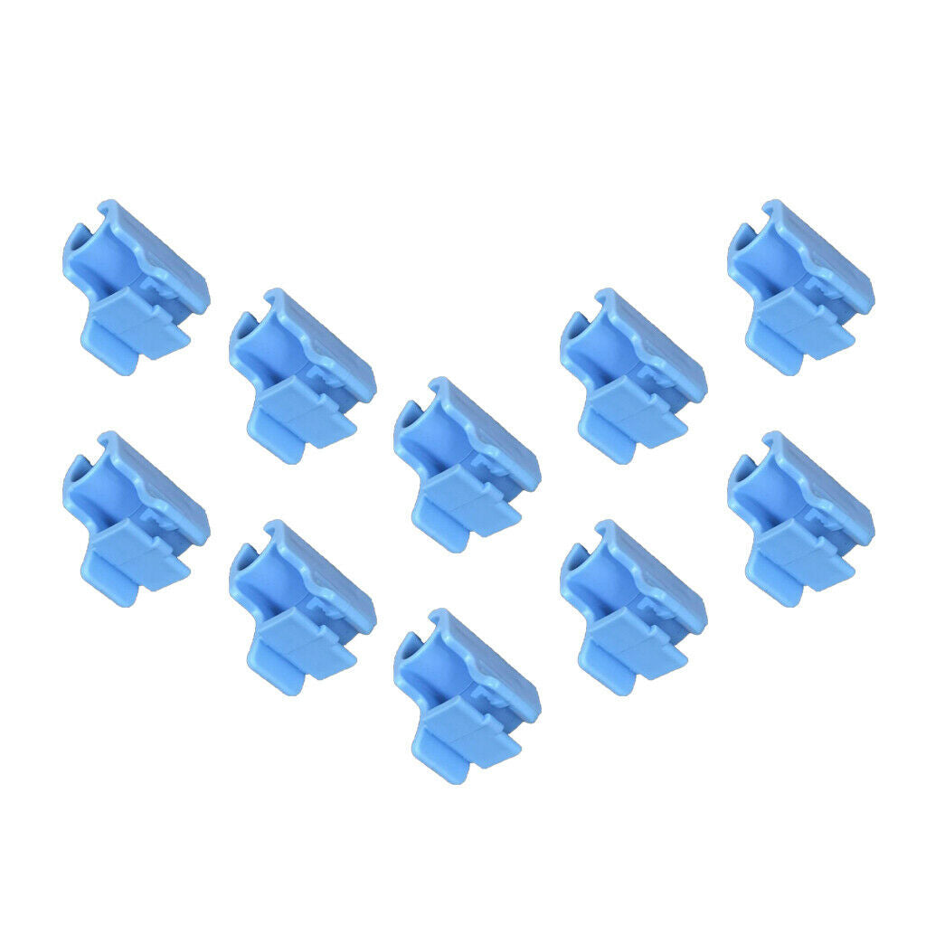 10Pcs Pipe Clamps for Fixing Greenhouse Film Netting Blue
