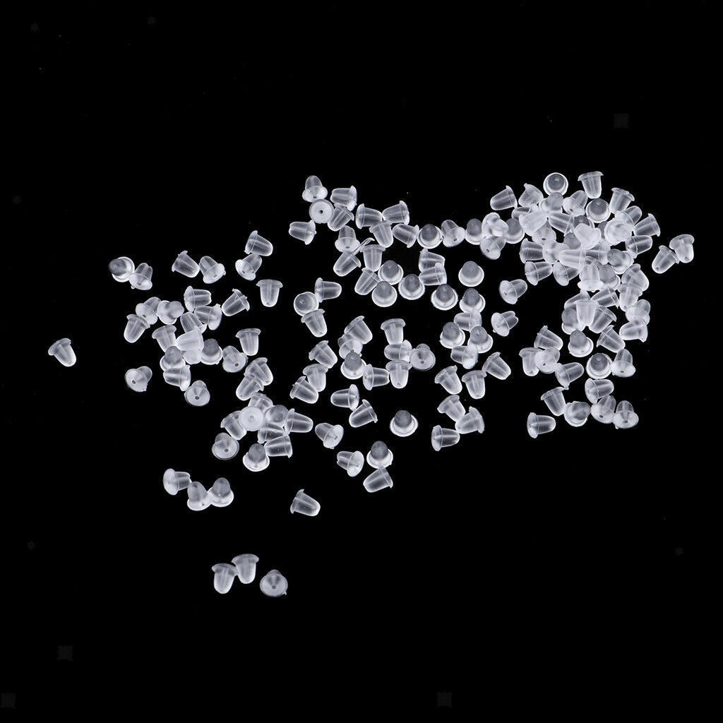 150 Pcs Silicone Earring Backs Rubber Earrings Backs Stoppers Soft Clear