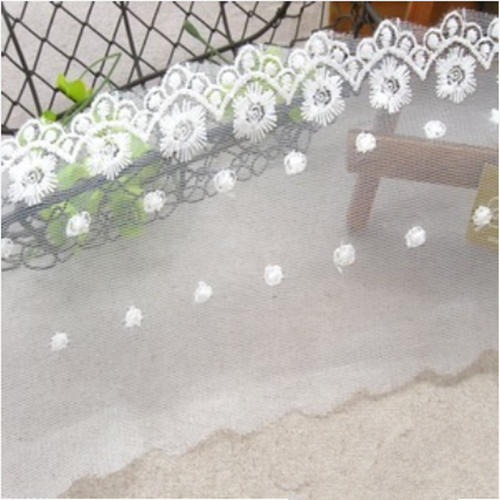 5 Yards Floral Lace Trim Embroidered Soft Tulle Lace Trim decoration