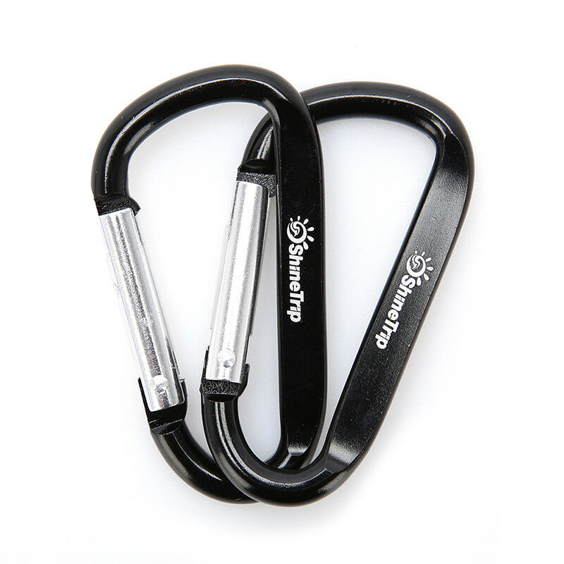10Pcs Camping Aluminum D Shape Buckle Carabiner Survial Key Chain Hook Clip ATDD