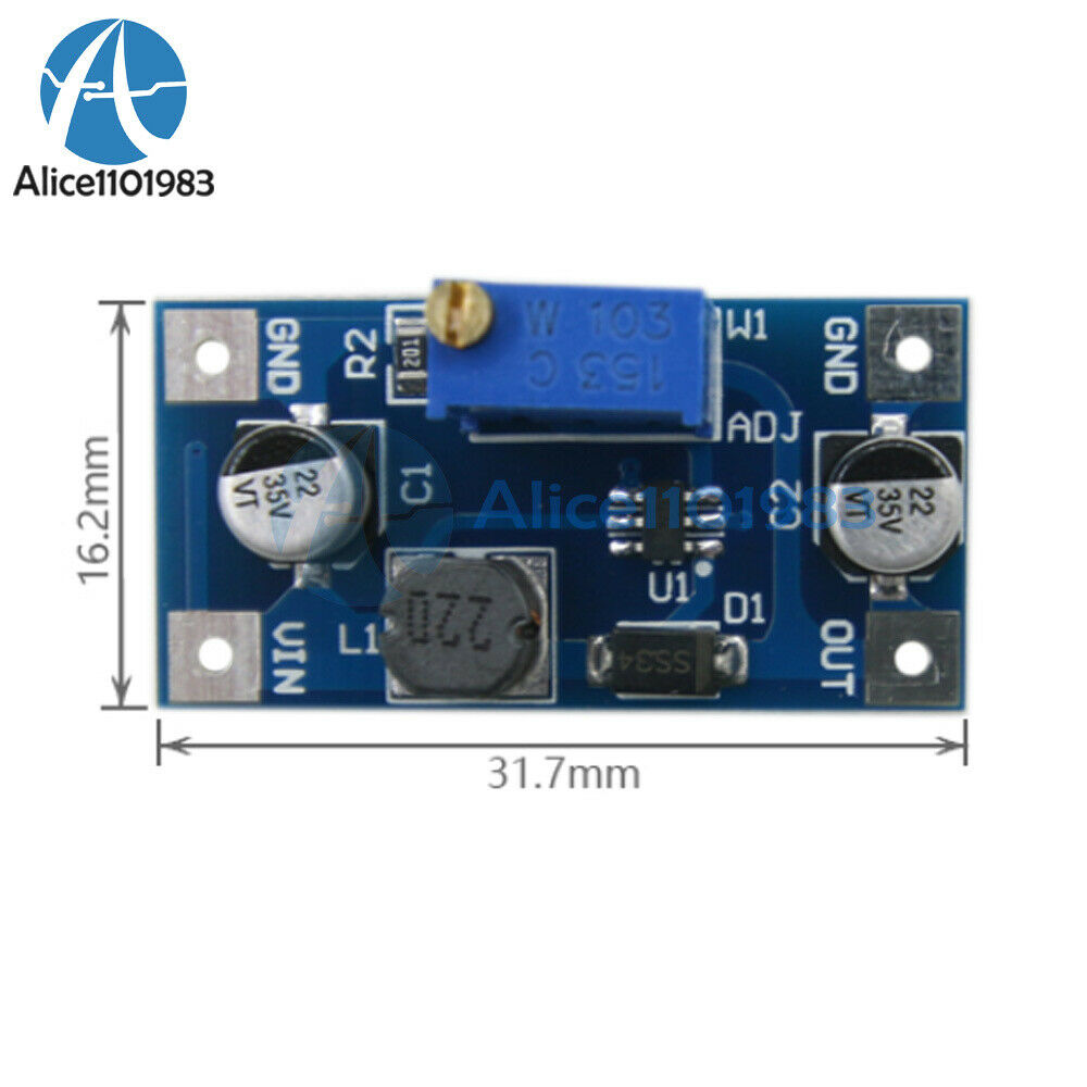 2A DC-DC Boost Step up Volt Converter Power Supply 2V-24V to 3V 5V 6V 9V 12V 19V
