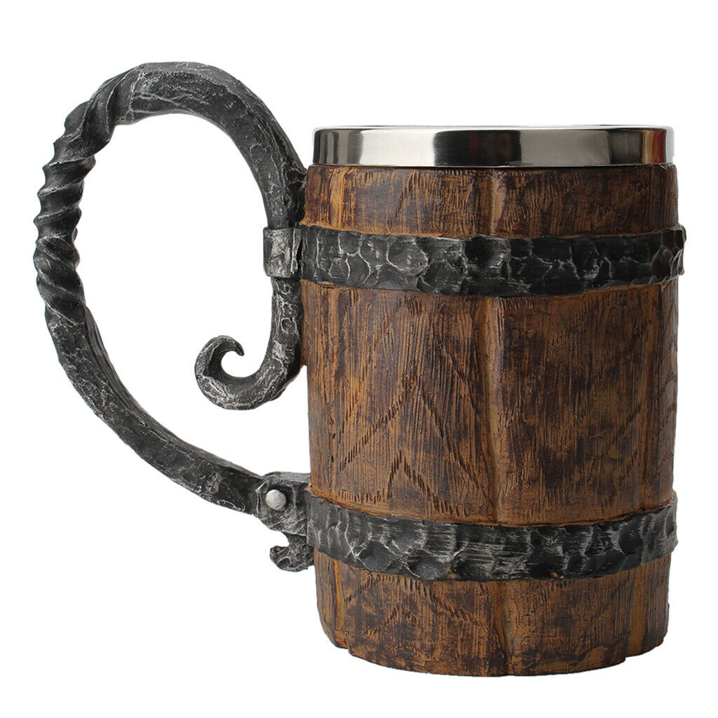 Wooden Beer Mugs Imitation Stainless Steel Mug For Beer Glasses Wine / Milk /