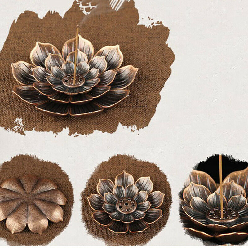 Alloy Incense Burner Stick Holder Plate Burner Plate Buddhism Coil Lotus .l8