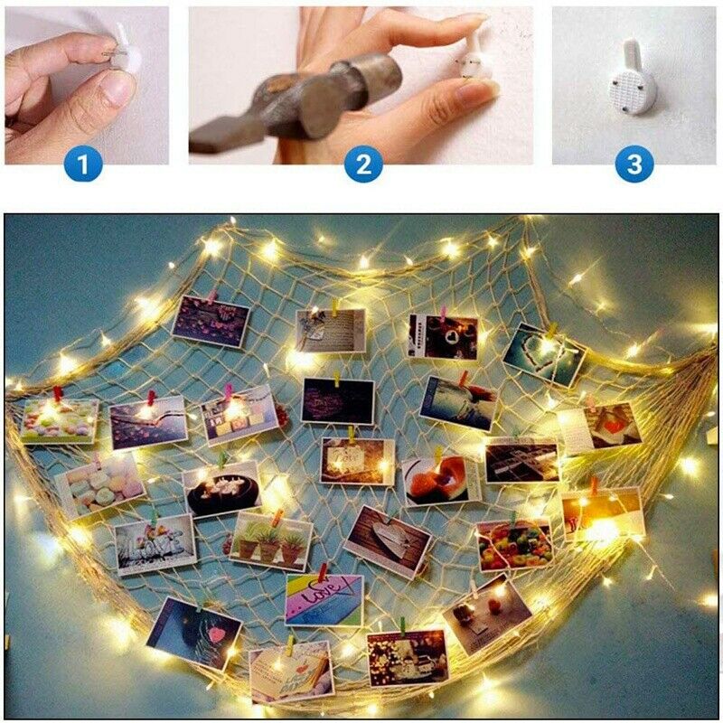 Fish Net for Home Photo e Wall Decorative Mediterranean Style for Nautical PI1Q1