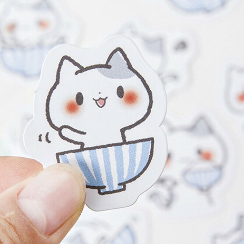45pcs cat Stickers Scrapbooking Journal Diy Diary Album Stick Label Hand .l8