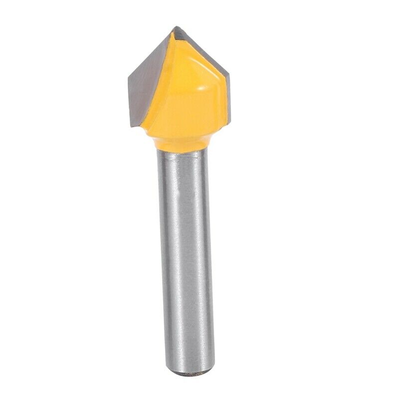6PC 1/4 Shank Router Bits Set Core Box Bit Round Nose Bit 90 Degree V-Groove BP2