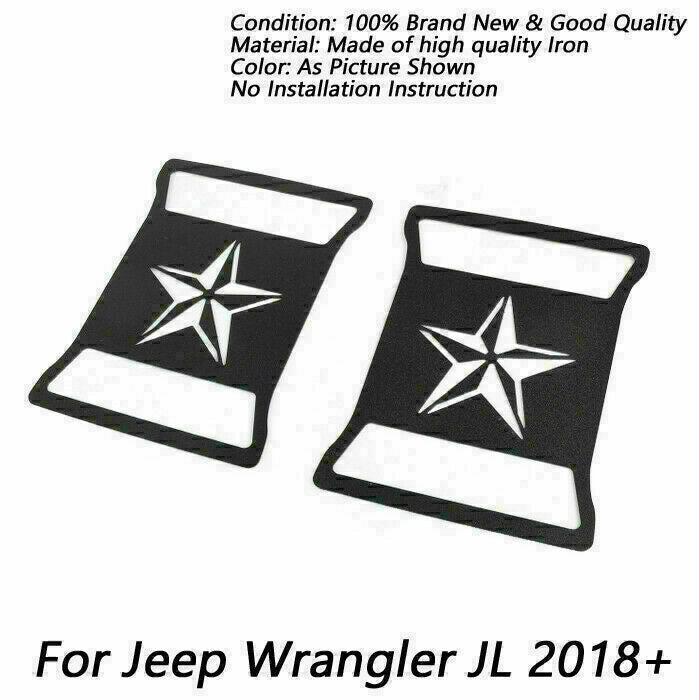 Pair Rear Taillight Cover Guard Pentagram Style Fits For Wrangler JL 2018+ CN
