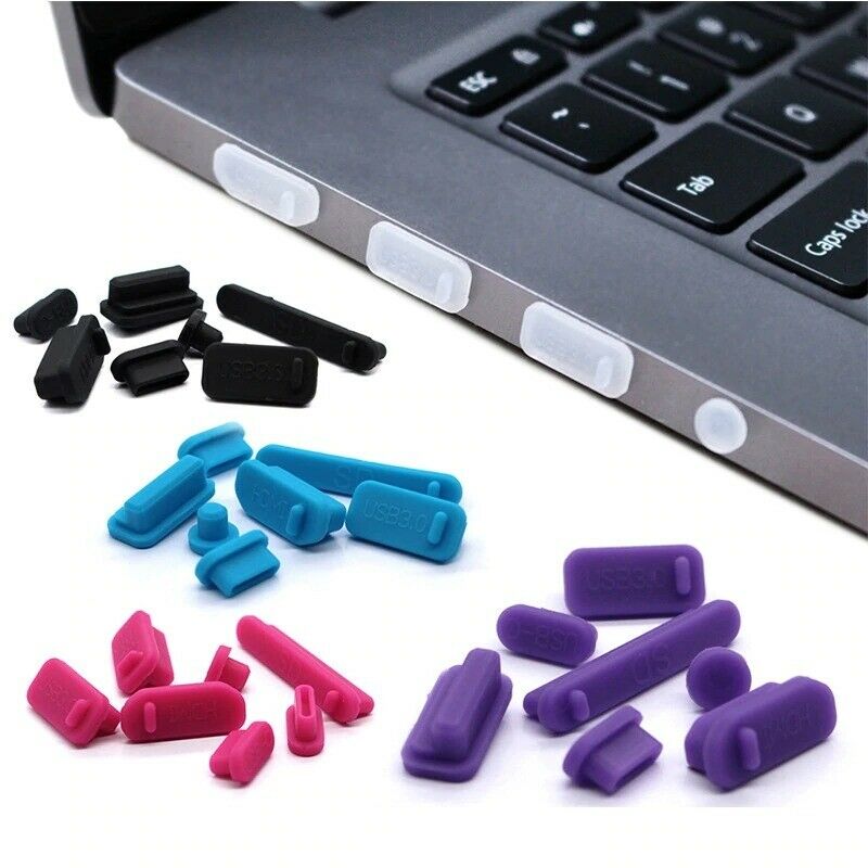 13pcs/set Colorful Silicone Anti Dust Plug Port Stopper Laptop dust plug laptop