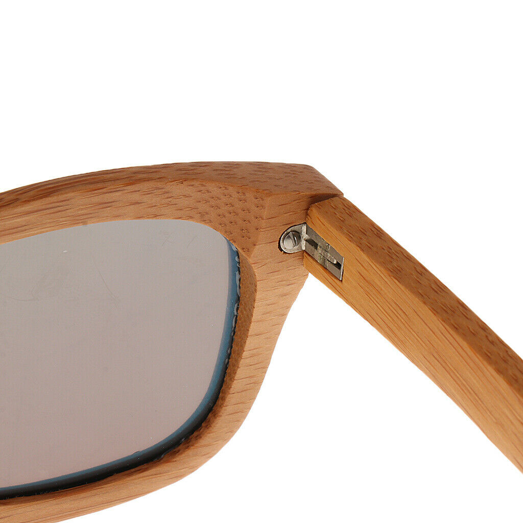 Bamboo Wooden Polarized Sunglasses Wood Glasses for Men Women Blue