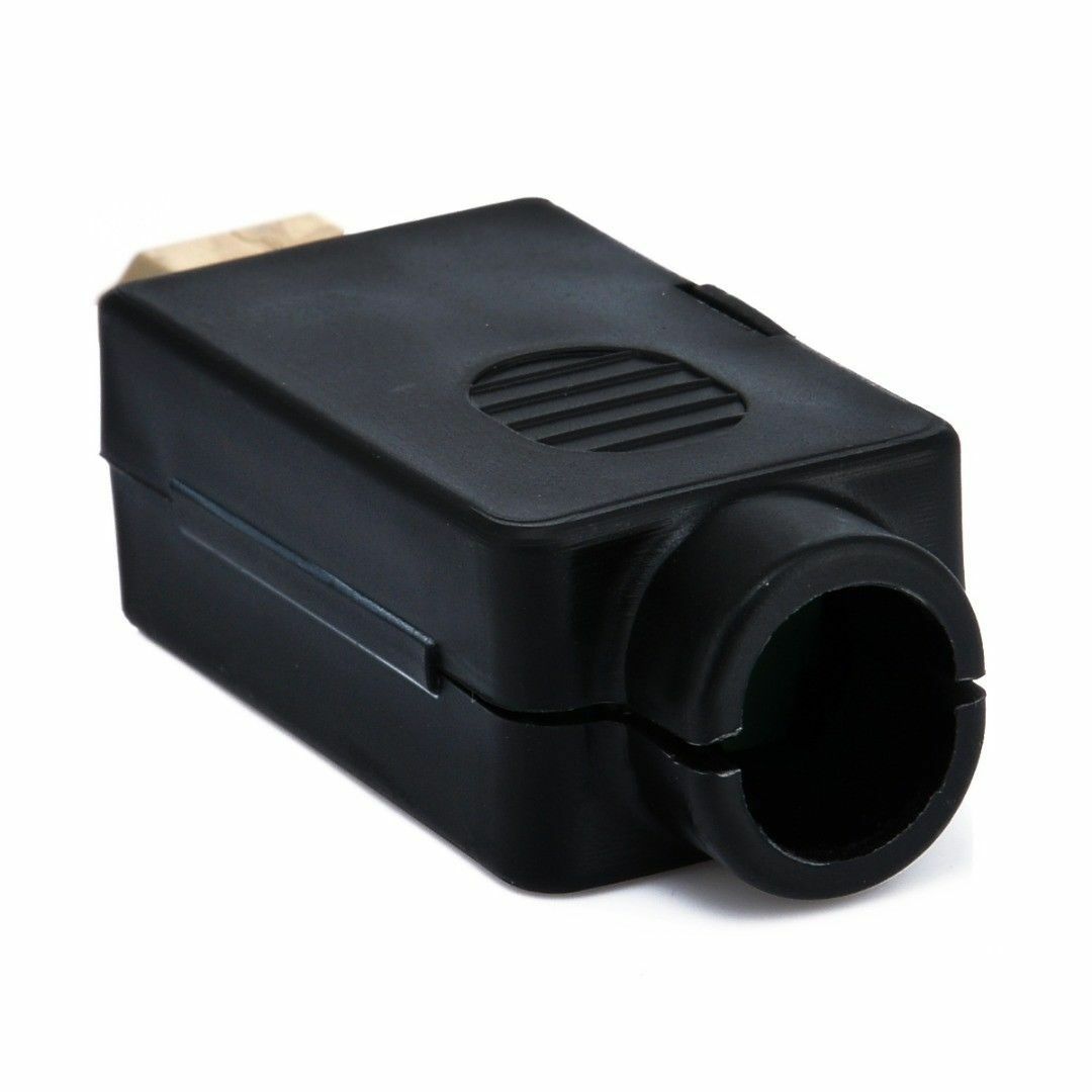 HDMI 19P Plug Breakout Terminals Solderless Connector With Black Cover Male l