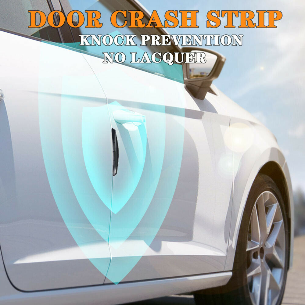 4X Black Car Door Edge Scratch Anti-collision Protector Guard Strip Accessories