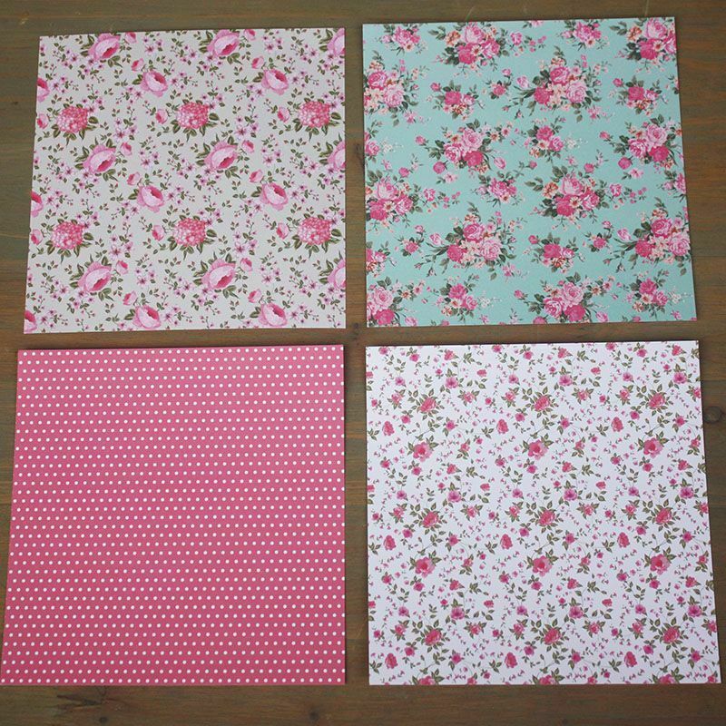 12X 6'' Tea Time Paper Pad Sheet Single-sided DIY Scrapbooking Card Craft Charm