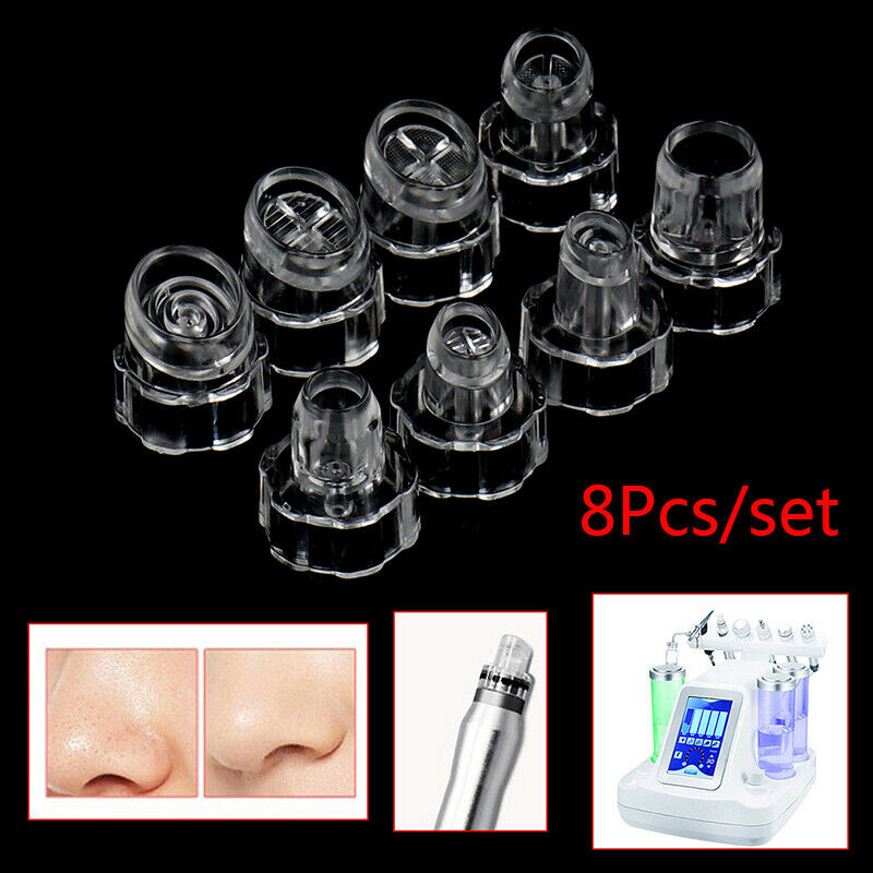 8Pcs Hydra Facial Device Tips Head Replacement For Water Oxygen Skin Clea.l8