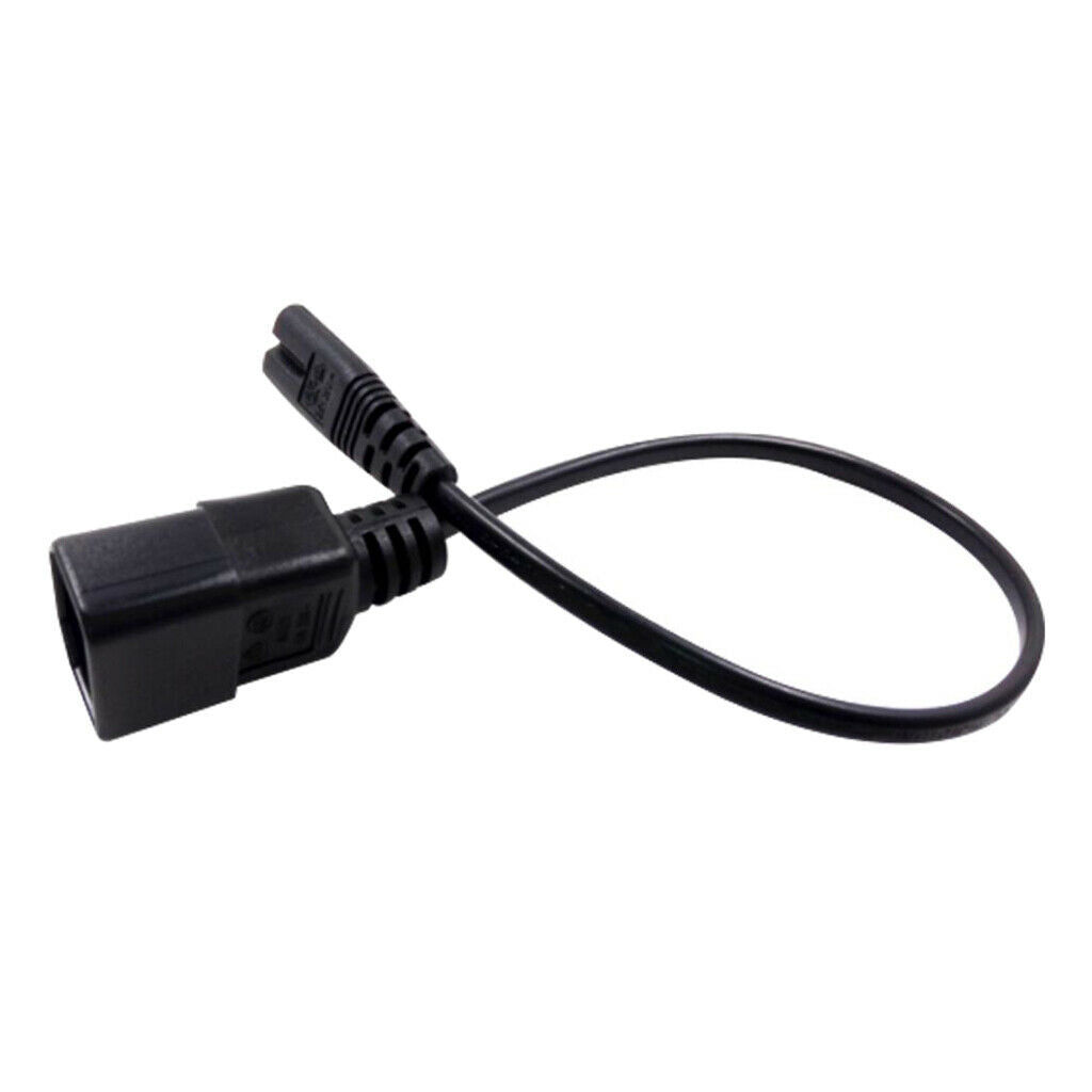 Black New IEC320 C14 Male to C7 Female Power Convertor 2 Prong 0.75 Square