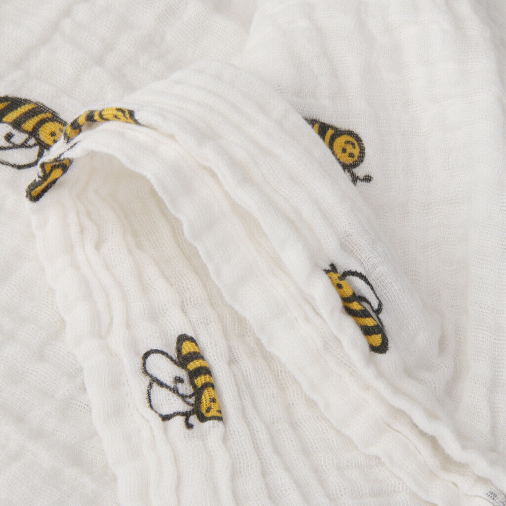 1 Pcs Muslin Cotton Blanket Newborn Baby Blanket Swaddle Bath Towel Bee