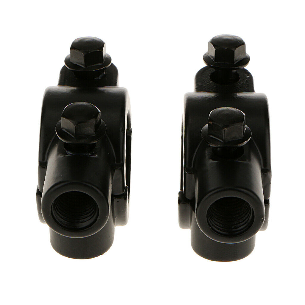 2 Pieces Motorcycle Bike Handlebar Mirror Fixing Bracket Matte Black