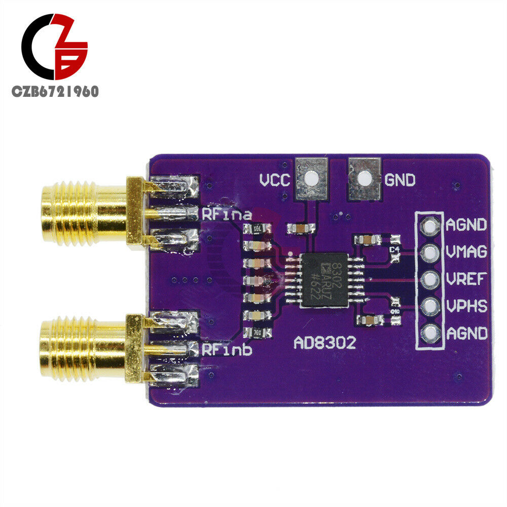 AD8302 Amplitude Phase RF Detector Module IF 2.7GHz Phase Detection for Arduino