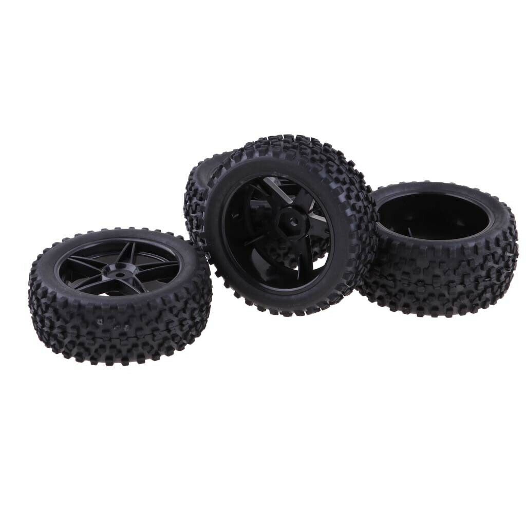 4 Pieces 1/10 Wheel Rim Tires for Hsp Redcat  hpi RC4WD AXIAL RC Car