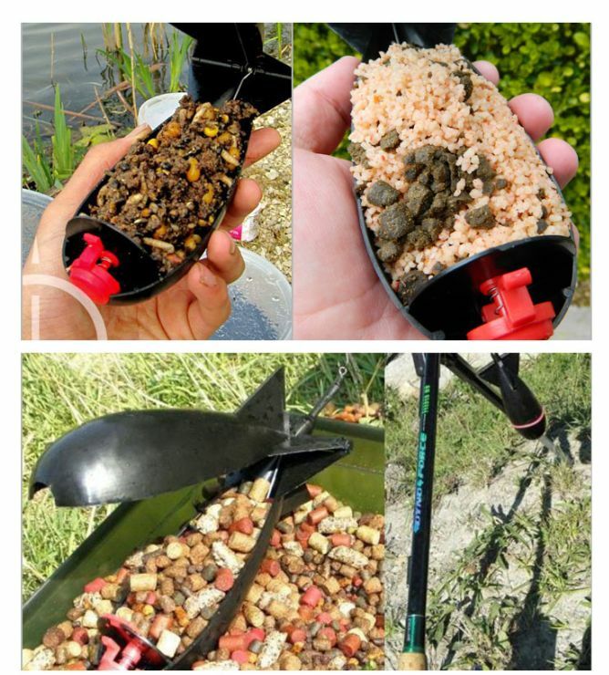 1PC Sea Fishing Long-distance Bait Casting Baitcaster Self-feeder Black