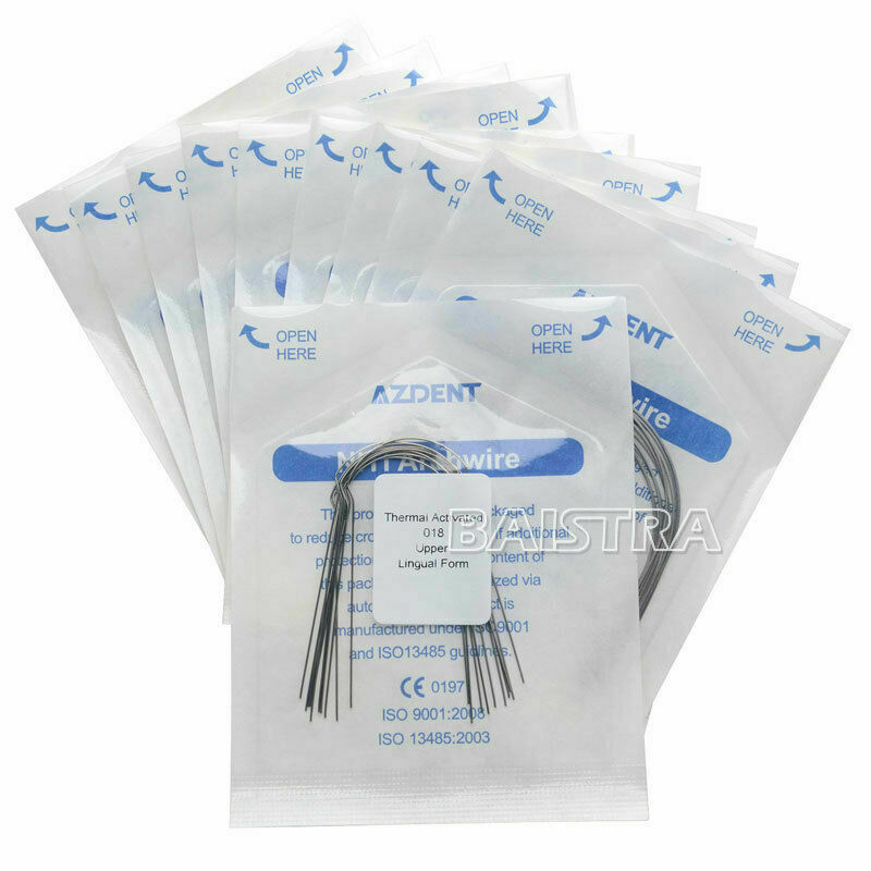 20 X Dental Orthodontics Lingual Arch Wire Heat Thermal Activated NiTi Round US