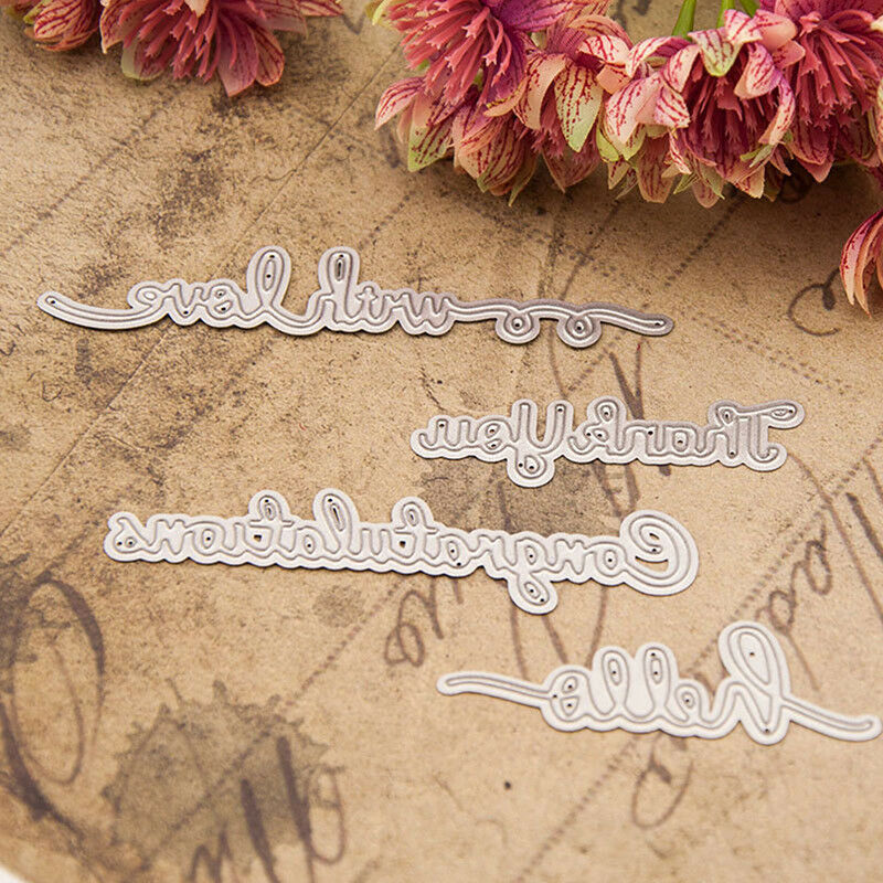 Greeting Words Cutting Die Metal Scrapbooking Dies Craft Dies Greeting Car FwDF